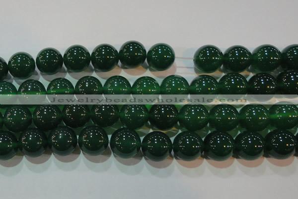 CAG6609 15.5 inches 16mm round green agate gemstone beads