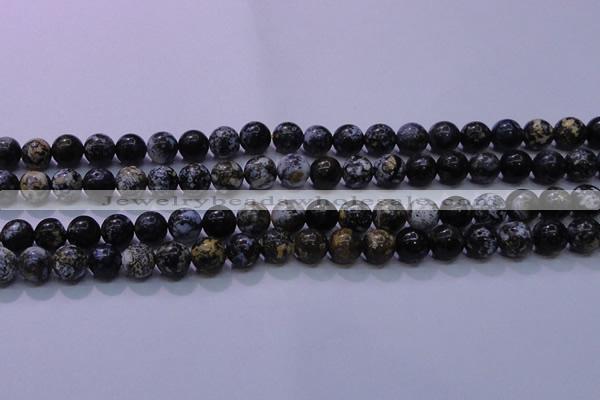CAG6651 15.5 inches 6mm round blue ocean agate gemstone beads