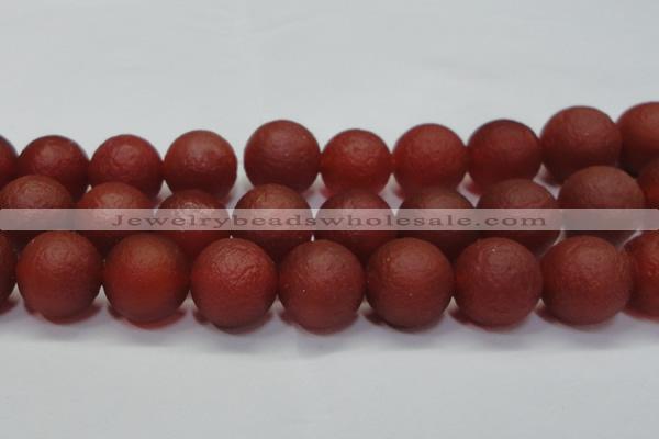 CAG6706 15 inches 20mm round red pilates agate beads