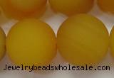 CAG6725 15 inches 18mm round yellow pilates agate beads