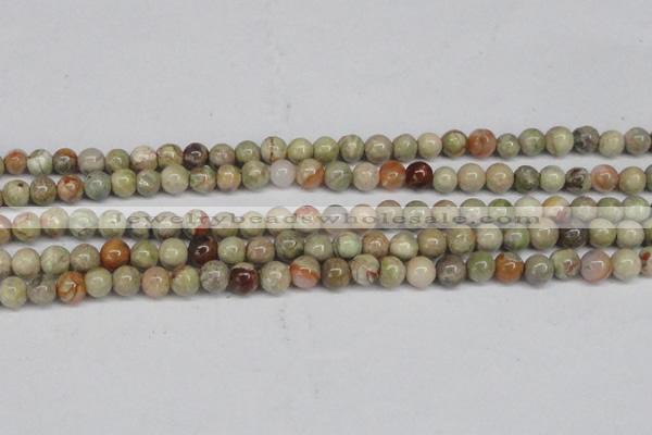 CAG7001 15.5 inches 6mm round ocean agate gemstone beads
