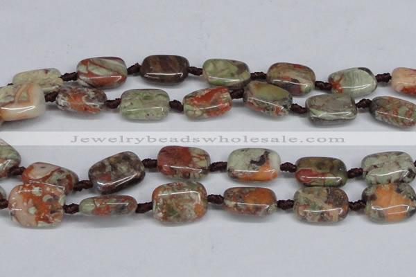 CAG7032 15.5 inches 18*25mm rectangle ocean agate gemstone beads