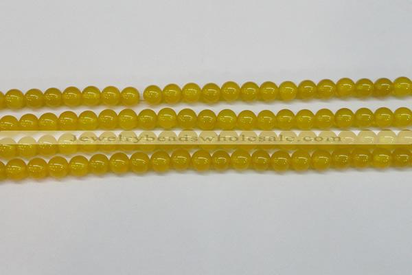 CAG7103 15.5 inches 10mm round yellow agate gemstone beads