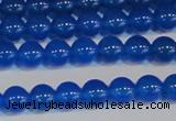 CAG7159 15.5 inches 6mm round blue agate gemstone beads