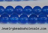 CAG7160 15.5 inches 8mm round blue agate gemstone beads
