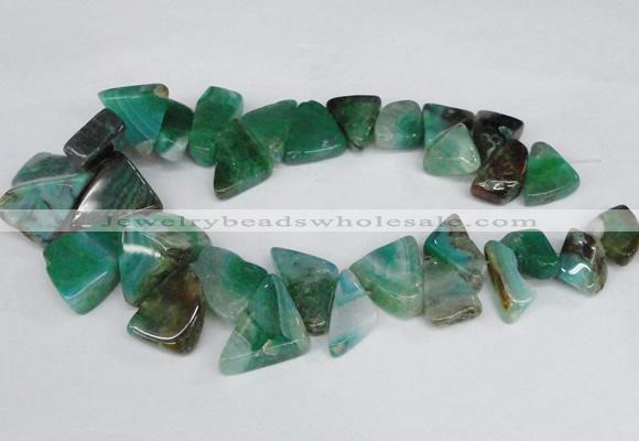 CAG8545 Top drilled 15*20mm - 25*30mm freeform dragon veins agate beads