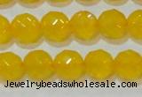 CAG8604 15.5 inches 12mm faceted round yellow agate gemstone beads