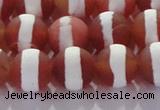 CAG8708 15.5 inches 12mm round matte tibetan agate gemstone beads
