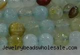 CAG8994 15.5 inches 6mm faceted round fire crackle agate beads