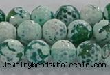 CAG9009 15.5 inches 10mm faceted round fire crackle agate beads