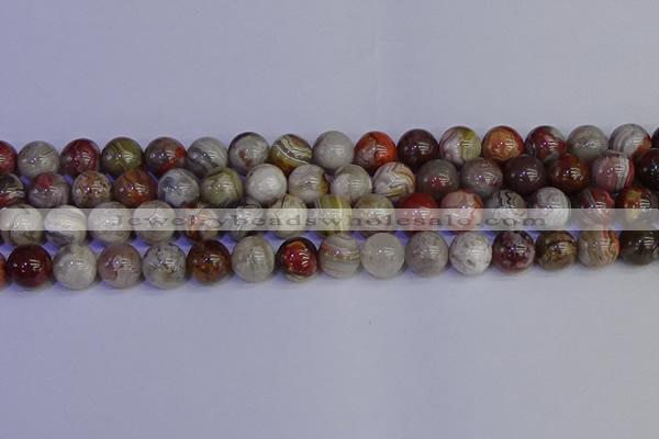CAG9114 15.5 inches 12mm round Mexican crazy lace agate beads