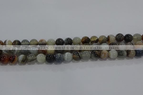 CAG9150 15.5 inches 10mm round line agate beads wholesale