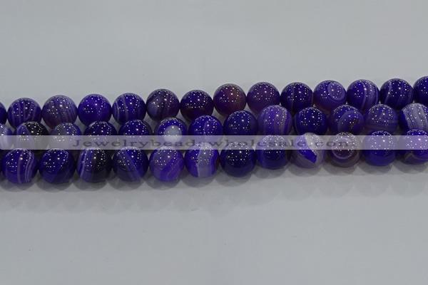 CAG9174 15.5 inches 14mm round line agate beads wholesale