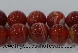 CAG9178 15.5 inches 8mm round line agate beads wholesale