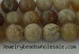 CAG9402 15.5 inches 8mm round ocean fossil agate beads wholesale