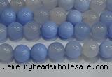 CAG9445 15.5 inches 4mm round blue agate beads wholesale