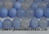 CAG9446 15.5 inches 6mm round blue agate beads wholesale