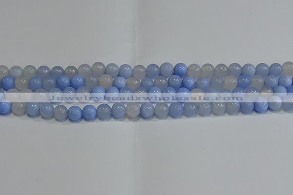 CAG9446 15.5 inches 6mm round blue agate beads wholesale
