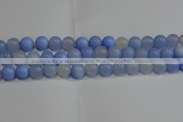 CAG9448 15.5 inches 10mm round blue agate beads wholesale