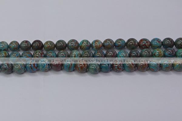 CAG9473 15.5 inches 8mm round blue crazy lace agate beads