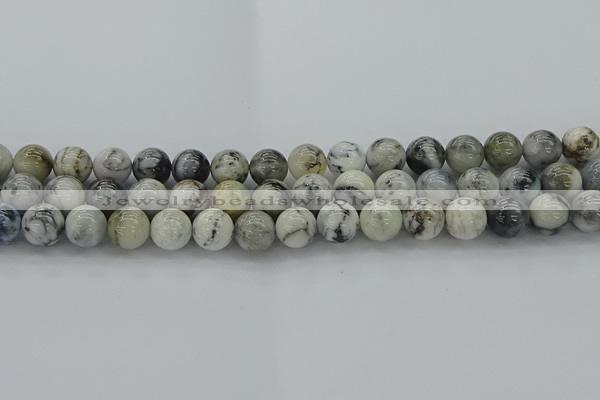CAG9733 15.5 inches 10mm round black & white agate beads wholesale