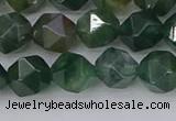 CAG9970 15.5 inches 8mm faceted nuggets moss agate beads