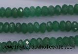 CAJ16 15.5 inches 5*8mm faceted rondelle green aventurine beads
