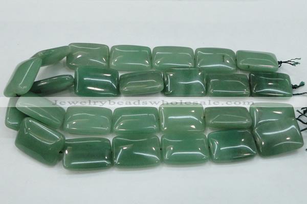 CAJ54 15.5 inches 22*30mm rectangle green aventurine jade beads wholesale