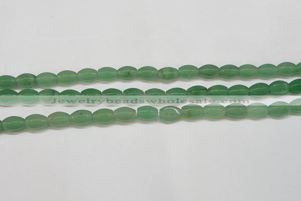 CAJ652 15.5 inches 8*12mm hexahedron green aventurine beads