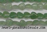 CAJ683 15.5 inches 8*8mm heart green aventurine beads