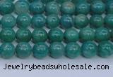 CAM1300 15.5 inches 4mm round natural Russian amazonite beads