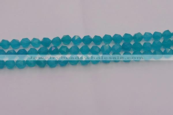 CAM1432 15.5 inches 8mm faceted nuggets dyed amazonite gemstone beads