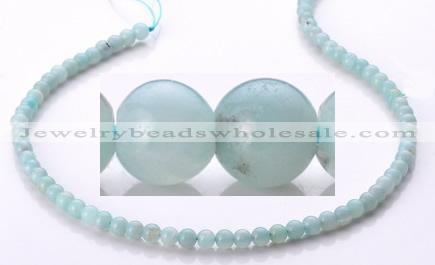 CAM15 16 inches 4mm round natural amazonite beads Wholesale