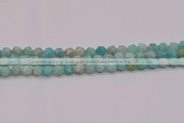 CAM1622 15.5 inches 8mm faceted nuggets amazonite gemstone beads