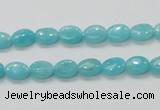 CAM302 15.5 inches 6*8mm oval natural peru amazonite beads wholesale
