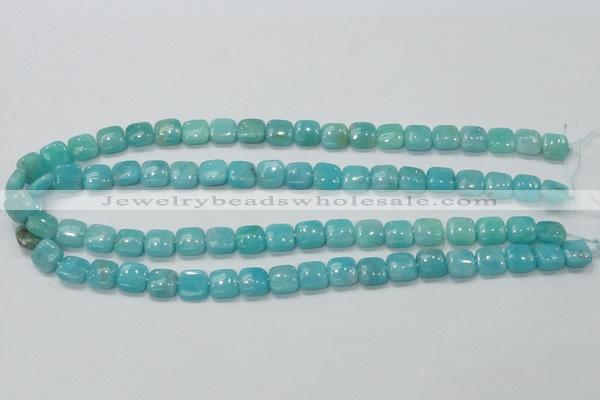 CAM306 15.5 inches 10*10mm square natural peru amazonite beads wholesale