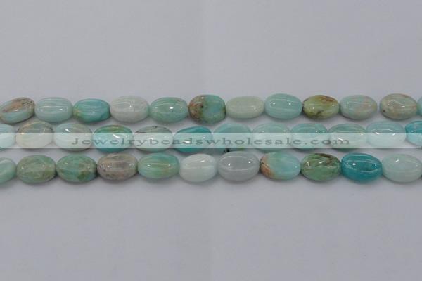 CAM338 15.5 inches 12*16mm oval natural peru amazonite beads