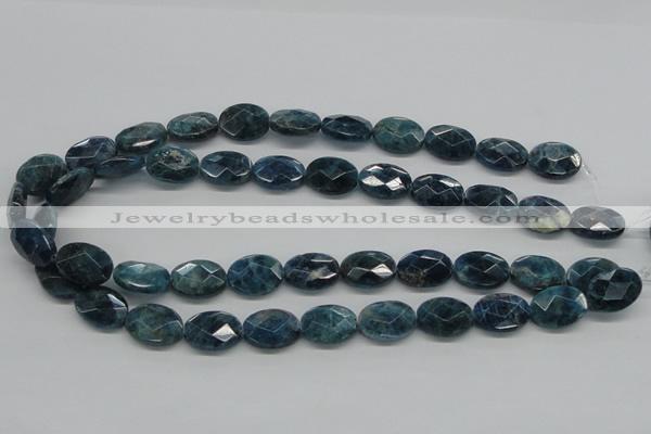 CAP68 15.5 inches 13*18mm faceted oval dyed apatite gemstone beads