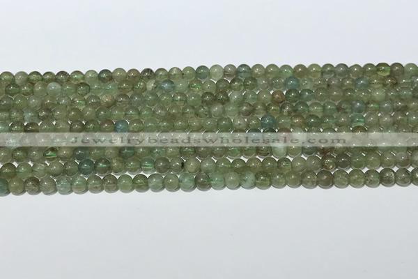CAP708 15.5 inches 4mm round green apatite gemstone beads wholesale