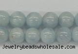 CAQ110 15.5 inches 10mm round A grade natural aquamarine beads