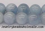 CAQ119 15.5 inches 14mm round AA grade natural aquamarine beads