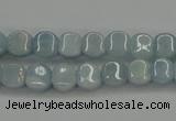 CAQ134 15.5 inches 7*7mm lantern natural aquamarine beads