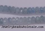 CAQ139 15.5 inches 5*8mm faceted rondelle natural aquamarine beads