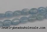 CAQ142 15.5 inches 8*10mm oval natural aquamarine beads wholesale