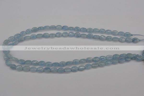 CAQ142 15.5 inches 8*10mm oval natural aquamarine beads wholesale