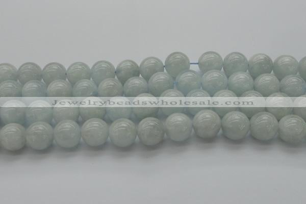 CAQ504 15.5 inches 12mm round natural aquamarine beads