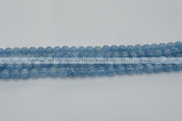 CAQ544 15.5 inches 6mm round AAAA grade natural aquamarine beads