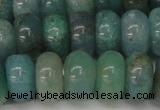 CAQ614 15.5 inches 8*14mm rondelle aquamarine gemstone beads