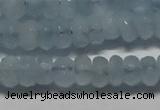 CAQ760 15.5 inches 4*6mm faceted rondelle aquamarine beads