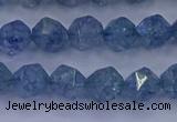 CAQ772 15.5 inches 8mm faceted nuggets imitation aquamarine beads